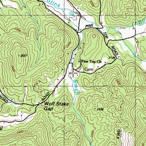 Topographic Map of Noble Creek, GA