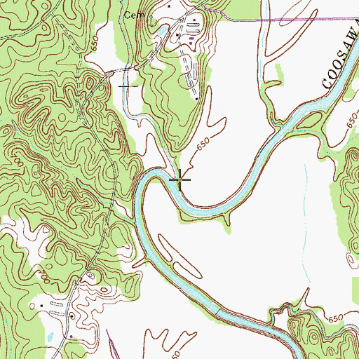 Topographic Map of Noblet Creek, GA