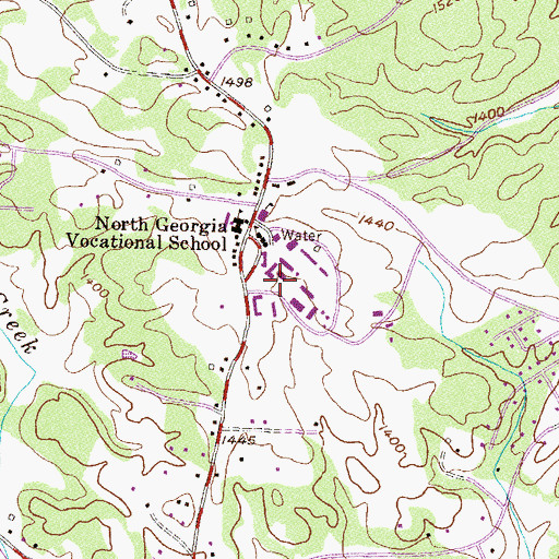 Topographic Map of North Georgia Technical College, GA