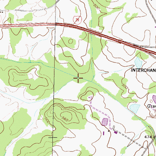 Topographic Map of North Sugar Creek, GA