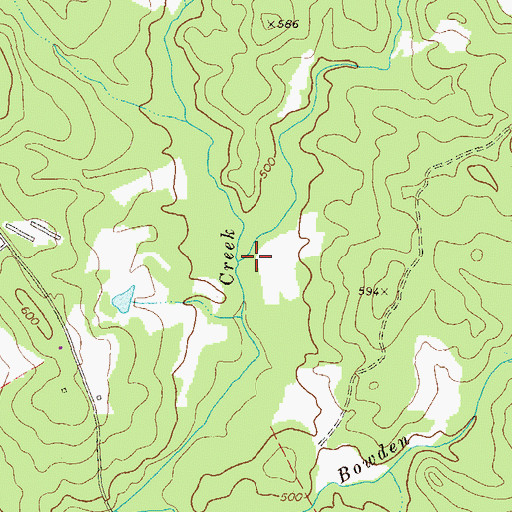 Topographic Map of Oliver Creek, GA