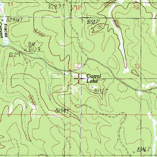Topographic Map of Corral Lake, AZ