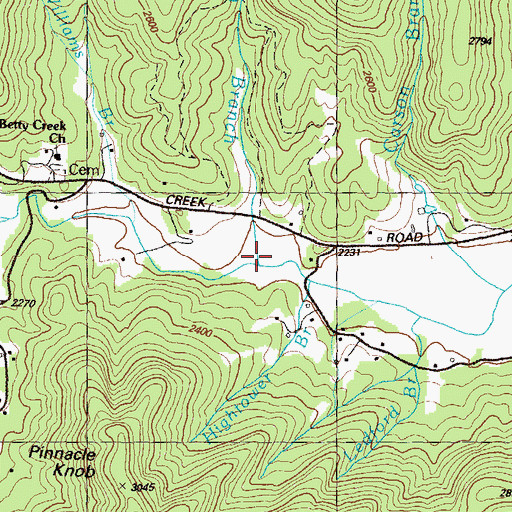 Topographic Map of Owen Branch, GA