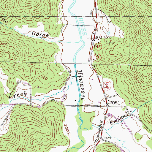 Topographic Map of Owl Creek, GA
