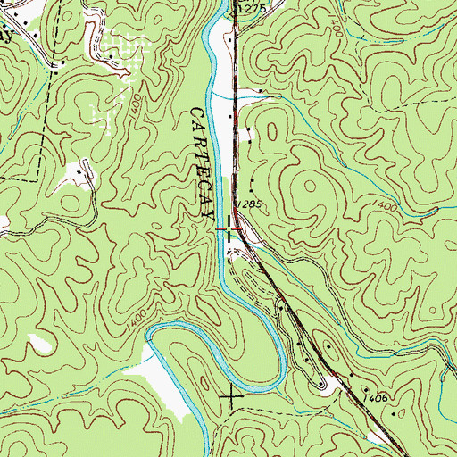 Topographic Map of Owltown Creek, GA