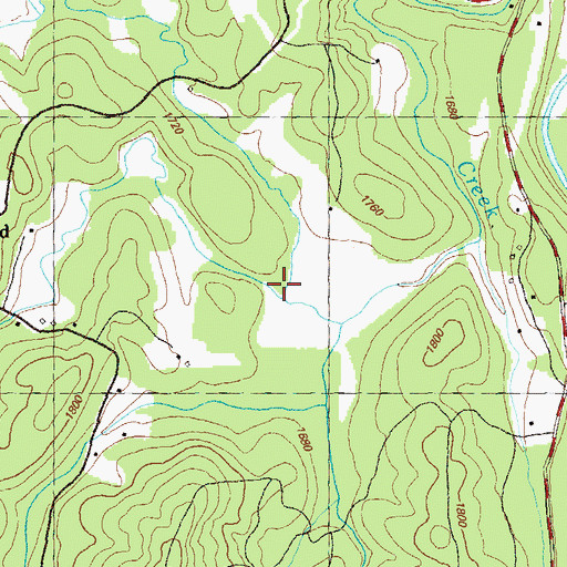 Topographic Map of Patterson Creek, GA