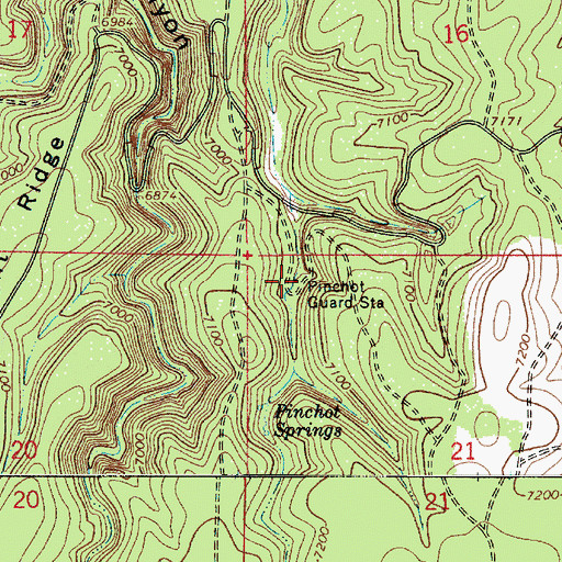Topographic Map of Pinchot Guard Station, AZ
