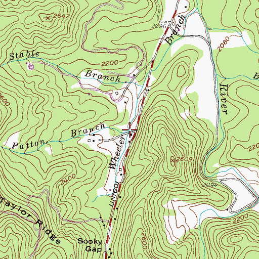 Topographic Map of Patton Branch, GA