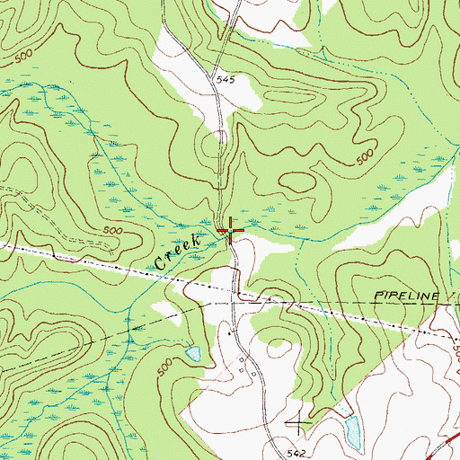Topographic Map of Pearson Creek, GA
