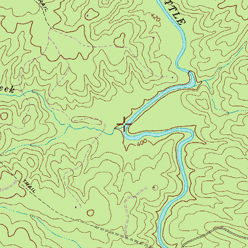 Topographic Map of Pearson Creek, GA