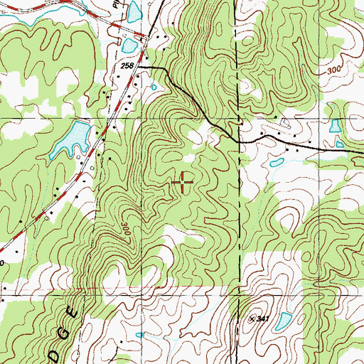 Topographic Map of Peavine Ridge, GA
