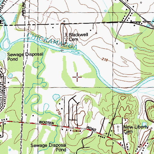 Topographic Map of Peavine Valley, GA