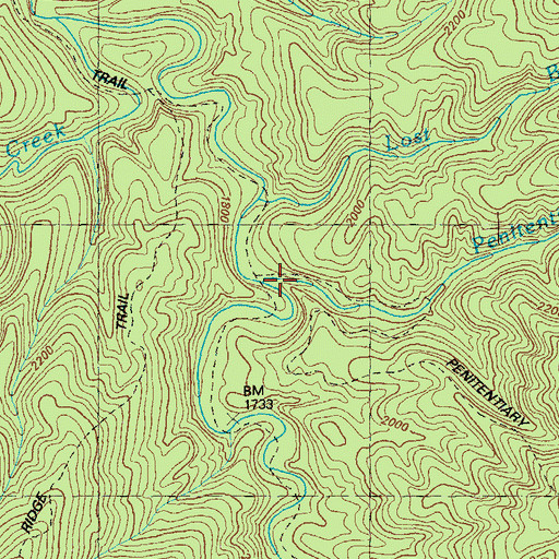 Topographic Map of Penitentiary Branch, GA