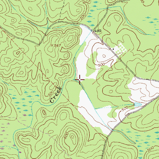 Topographic Map of Persons Creek, GA