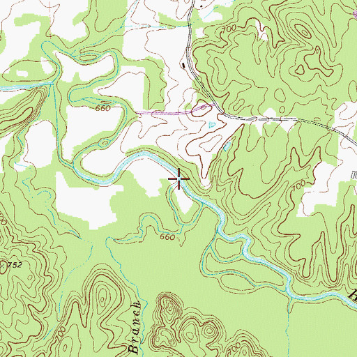 Topographic Map of Pettiet Branch, GA
