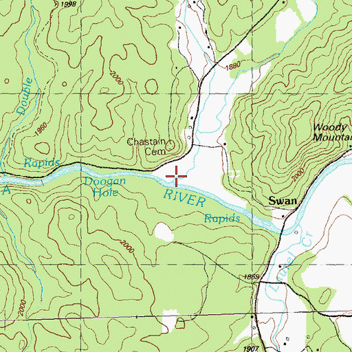 Topographic Map of Pigeon Creek, GA