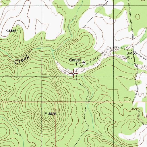 Topographic Map of Pine Creek, AZ