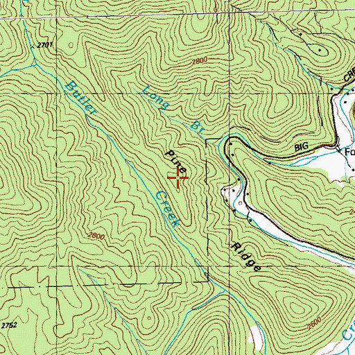 Topographic Map of Pine Ridge, GA