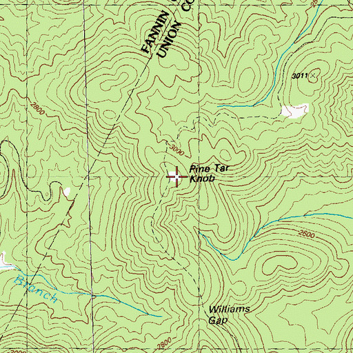 Topographic Map of Pine Tar Knob, GA