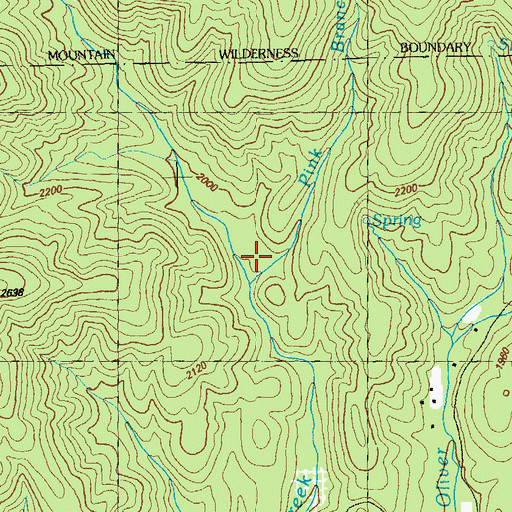 Topographic Map of Pink Branch, GA