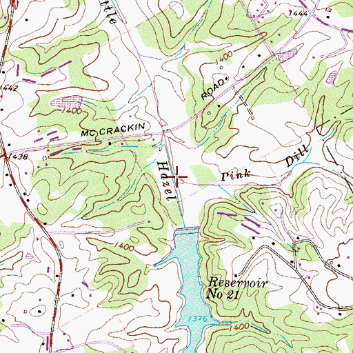 Topographic Map of Pink Dill Branch, GA