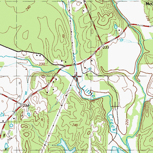 Topographic Map of Pitner Branch, GA