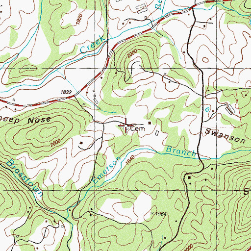Topographic Map of Pleasant Hill Church, GA