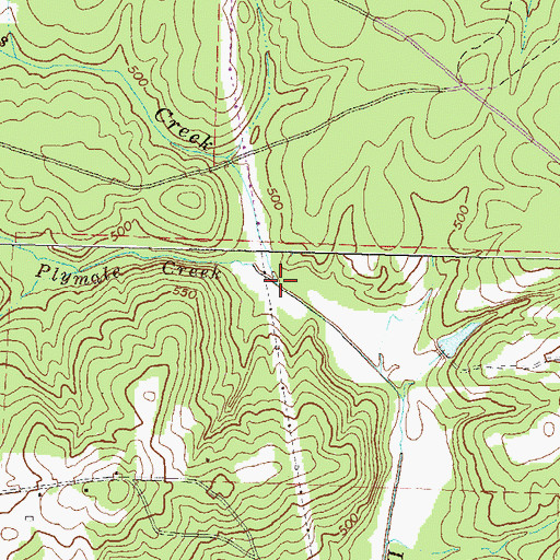 Topographic Map of Plymale Creek, GA