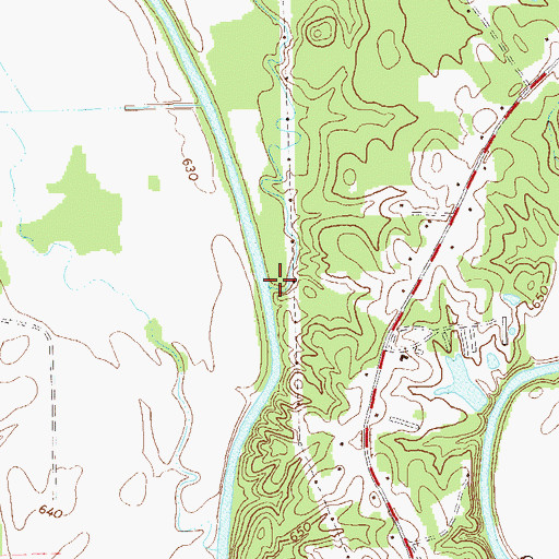 Topographic Map of Polecat Creek, GA