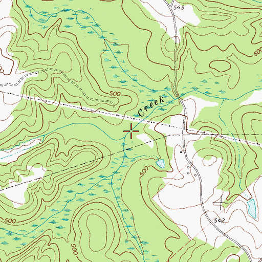 Topographic Map of Popes Branch, GA