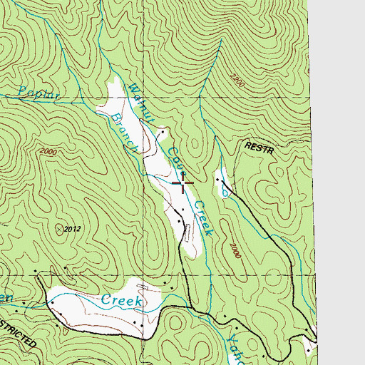Topographic Map of Poplar Branch, GA