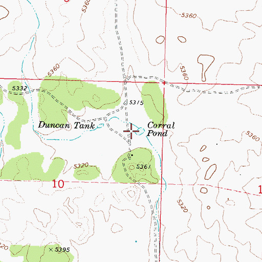 Topographic Map of Corral Pond, AZ