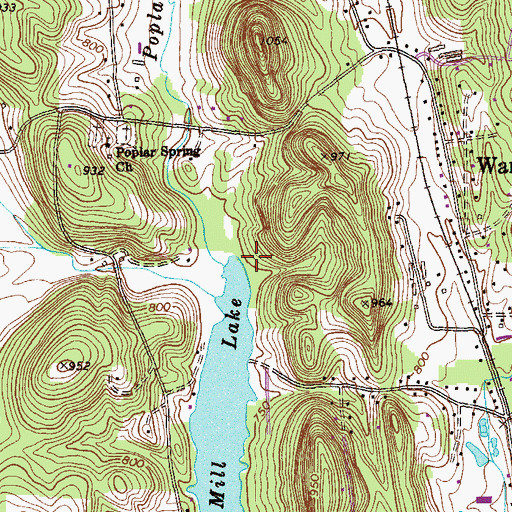 Topographic Map of Poplar Spring Creek, GA