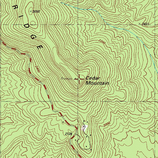Topographic Map of Porter Springs Cedar Mountain, GA