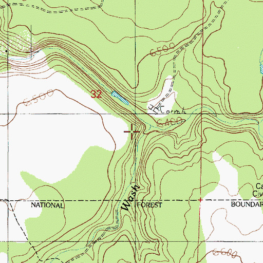 Topographic Map of Pine Creek Wash, AZ