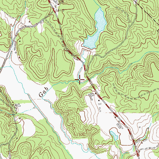 Topographic Map of Poverty Creek, GA