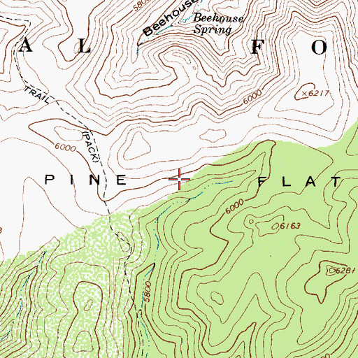 Topographic Map of Pine Flat, AZ