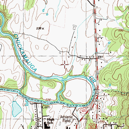 Topographic Map of Rabbit Valley, GA