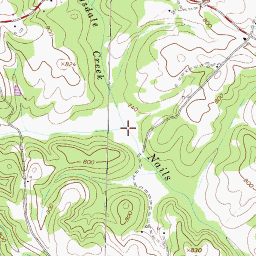 Topographic Map of Ragsdale Creek, GA