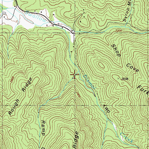 Topographic Map of Ramp Cove, GA