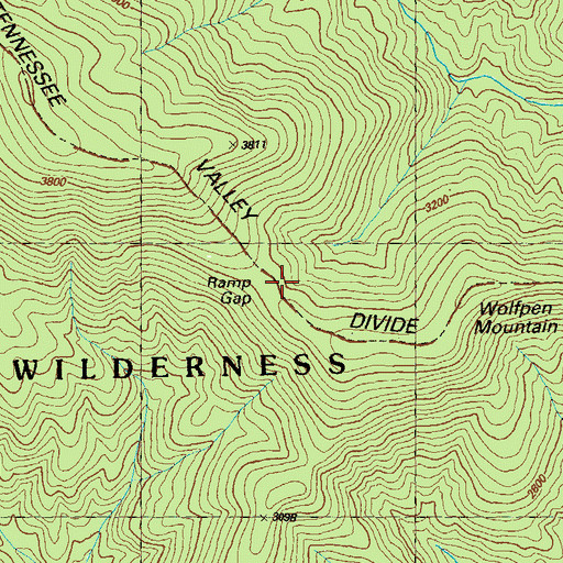 Topographic Map of Ramp Gap, GA