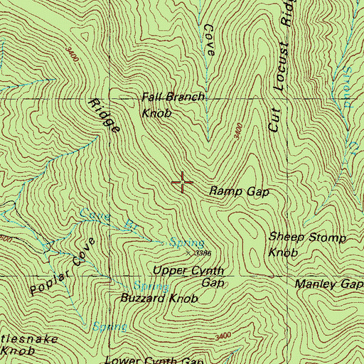Topographic Map of Ramp Gap, GA