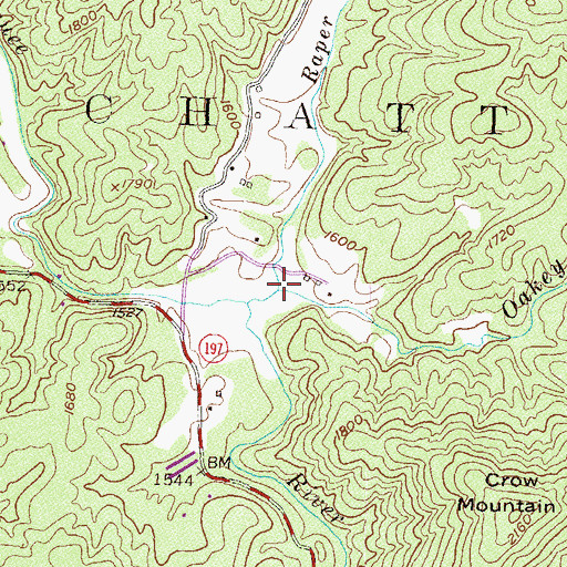 Topographic Map of Raper Creek, GA