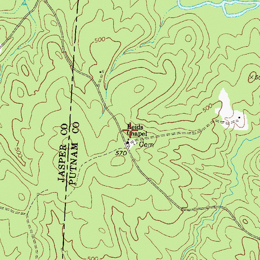 Topographic Map of Reids Chapel, GA