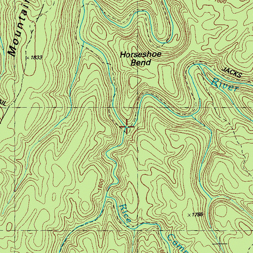 Topographic Map of Rice Camp Branch, GA