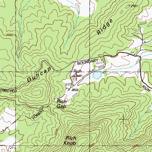 Topographic Map of Rich Cemetery, GA