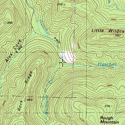 Topographic Map of Richland Creek, GA