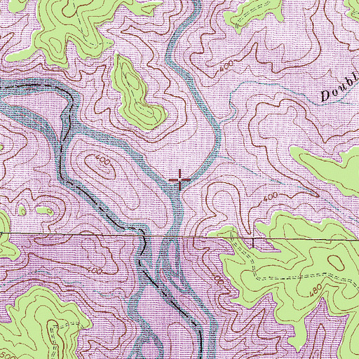 Topographic Map of Richland Creek, GA