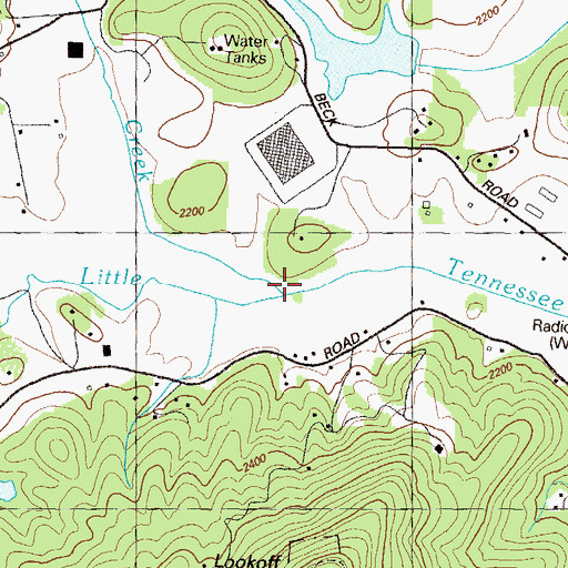 Topographic Map of Rickman Creek, GA