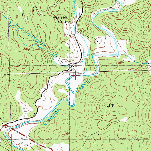 Topographic Map of Ride-A-Horse Branch, GA